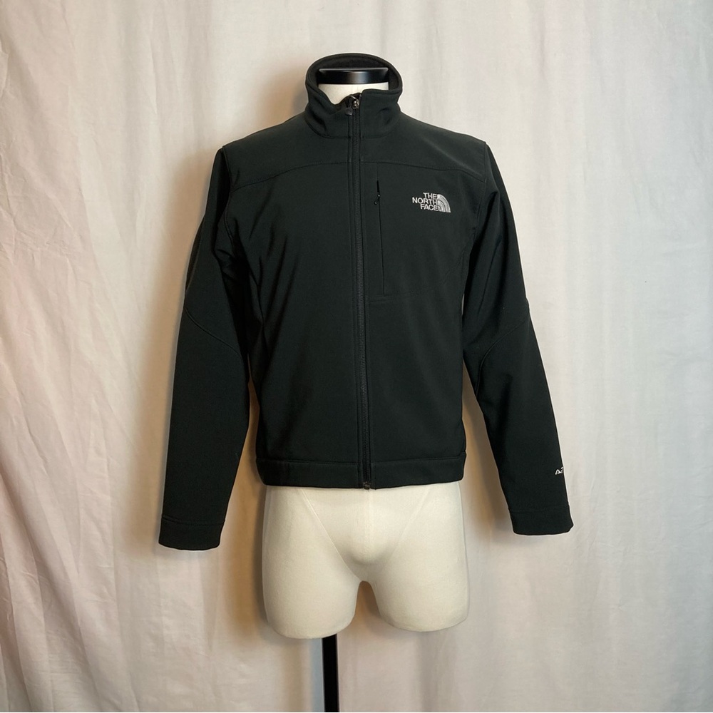 Women's Medium Fleece-lined Black North Face Jacket Polyester Shell Water Resist